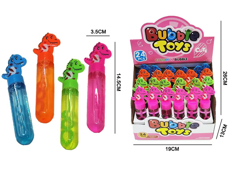 Cartoon Dinosaur Bubble Sticks 24pcs