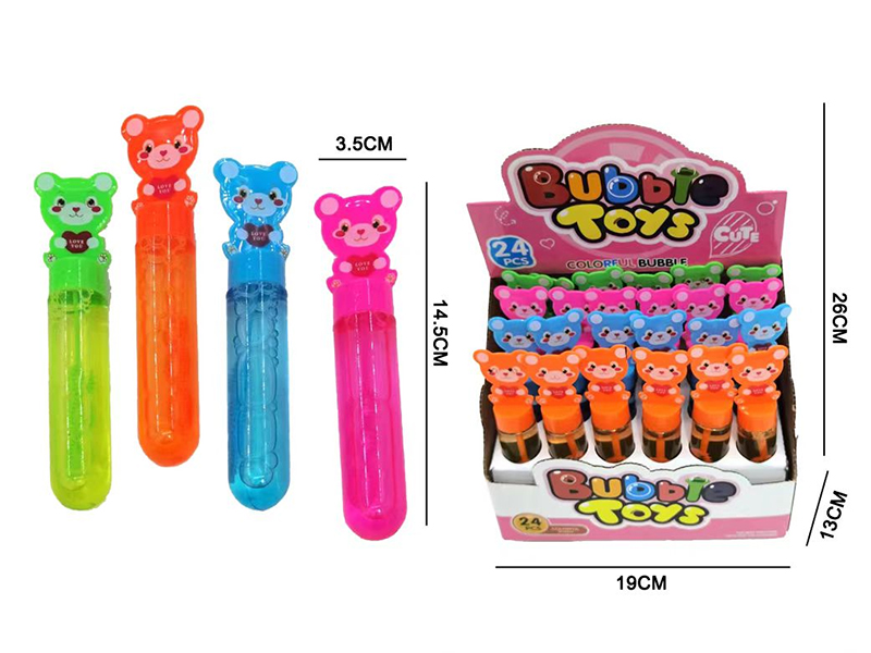 Cartoon Bear Bubble Sticks 24pcs