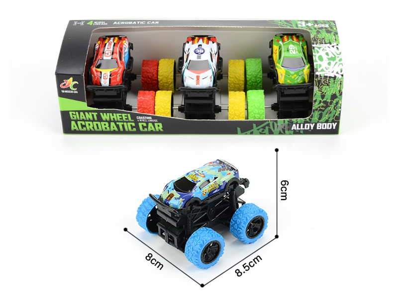 Light Alloy Dual Friction Stunt Off-Road Vehicle 3PCS