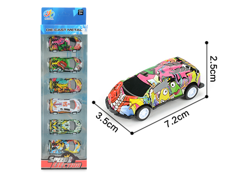 Light Alloy Pull Back Car 6PCS