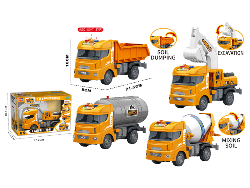 Friction Engineering Vehicles With Light And Music