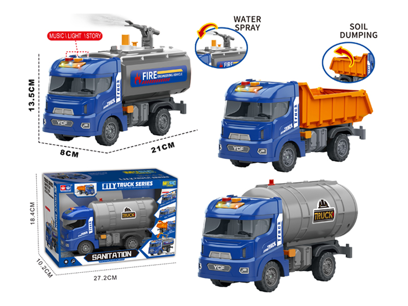 Friction Environmental Sanitation Vehicle With Light And Music