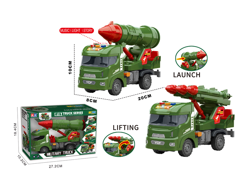 Friction Military Vehicles With Light And Music