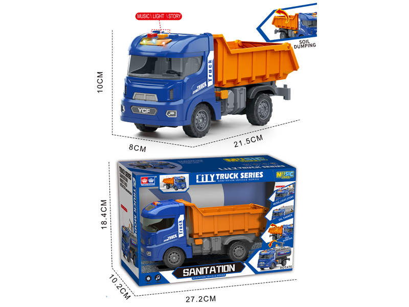 Friction Environmental Sanitation Vehicle With Light And Music(Sand Douche)