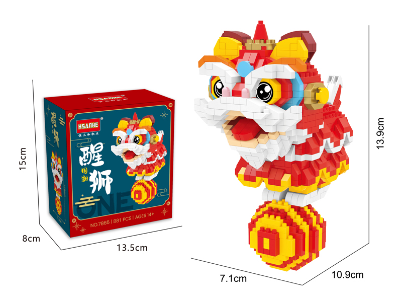 881PCS Micro Cartoon Building Block