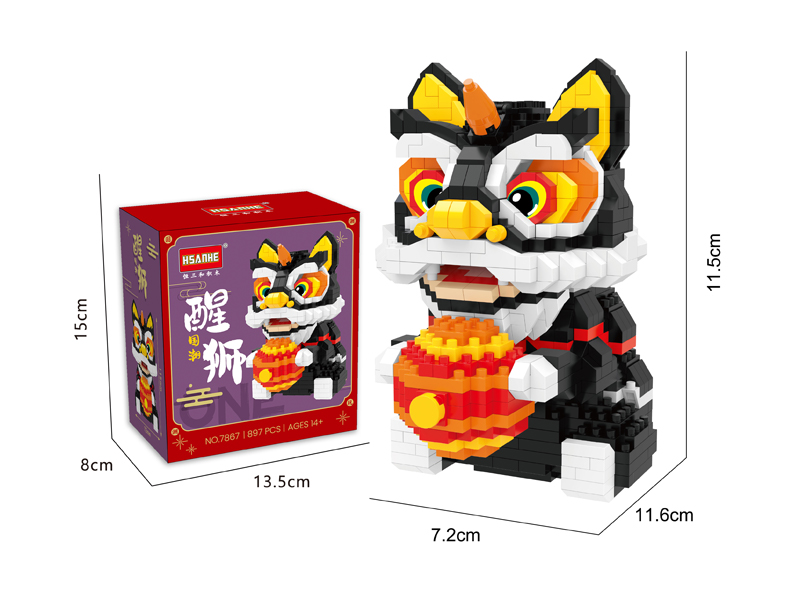 897PCS Micro Cartoon Building Block