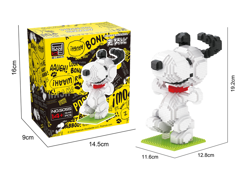 1546PCS Micro Snoopy Building Block