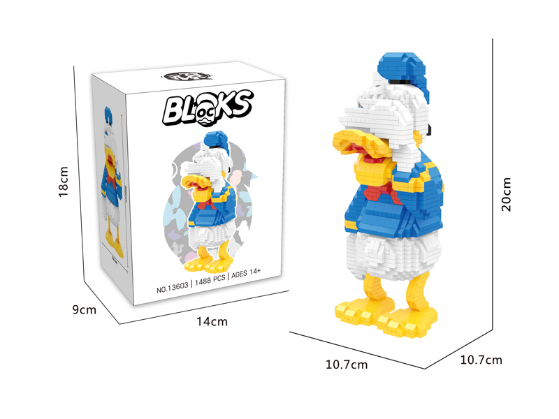 1488PCS Micro Cartoon Building Block