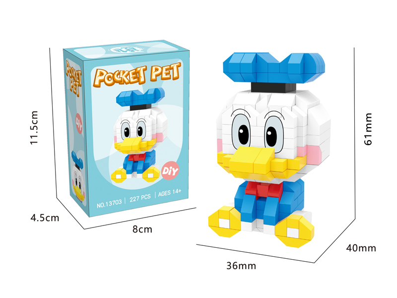227PCS Micro Cartoon Building Block