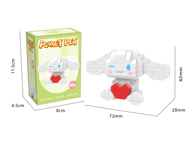 163PCS Micro Cartoon Building Block