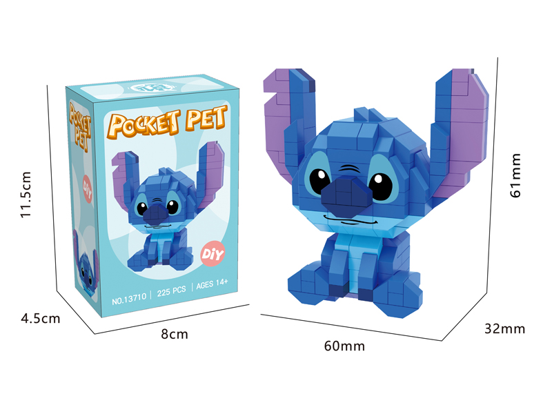 225PCS Micro Cartoon Building Block