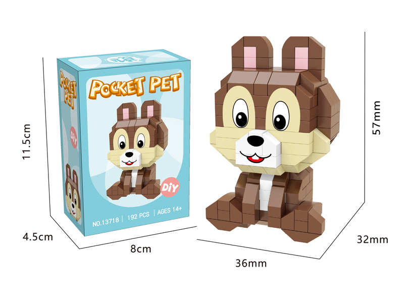 192PCS Micro Cartoon Building Block