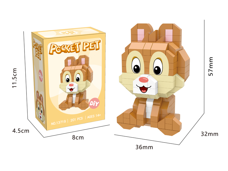 201PCS Micro Cartoon Building Block