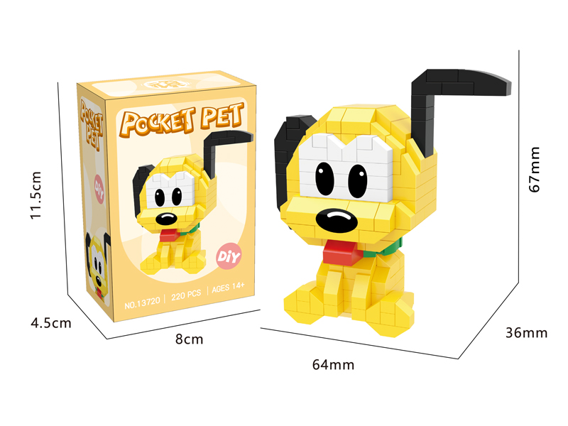 220PCS Micro Cartoon Building Block