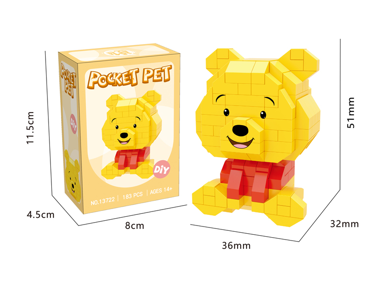 183PCS Micro Cartoon Building Block