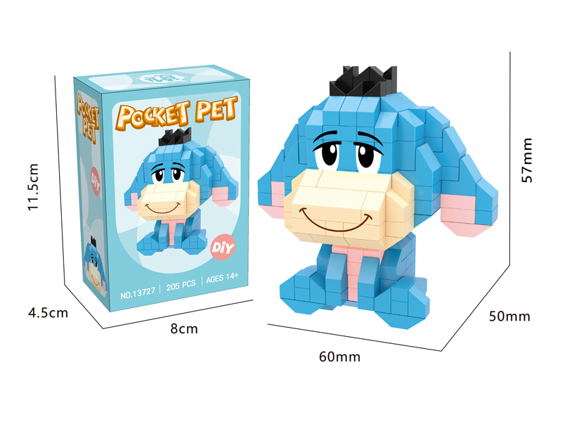 205PCS Micro Cartoon Building Block