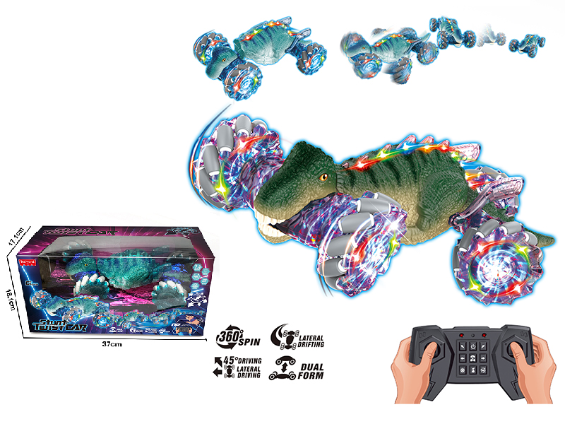 13-Channel Remote Control Dinosaur Stunt Twist Car