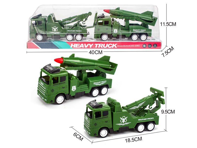 Friction Military Vehicle 2PCS
