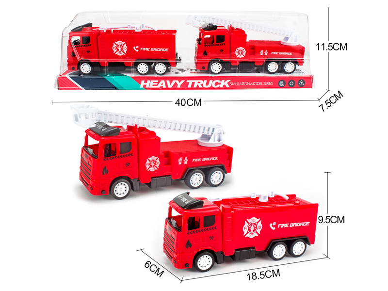 Friction Fire Truck 2PCS