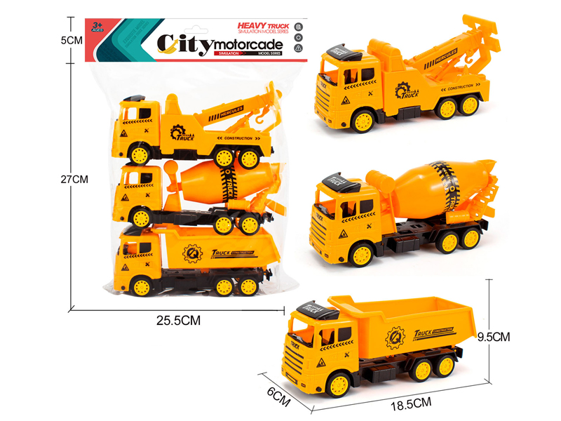 Friction Engineering Vehicle 3PCS