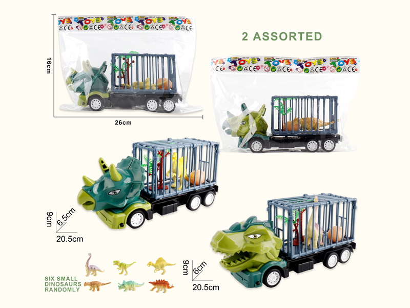 Friction Dinosaur Cage Car