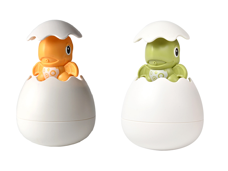 Bath Toy Spray Water Dinosaur Egg(Pterosaur:Green/Yellow)
