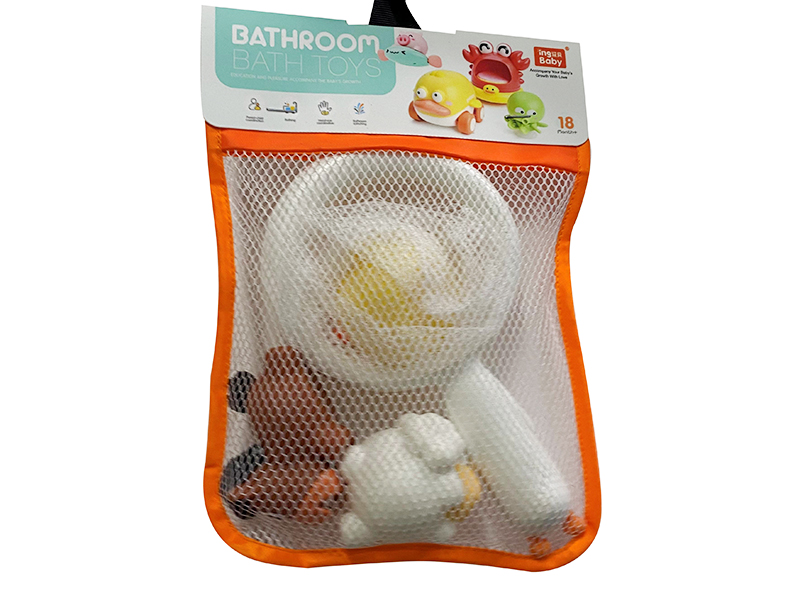 Duck Scoop Net + Vinyl Toys 4pcs