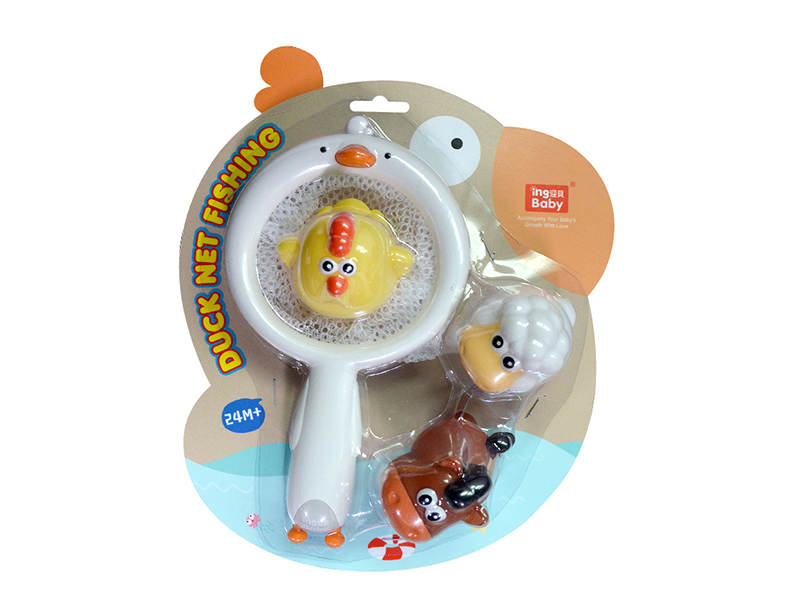 Duck Scoop Net + Vinyl Toys 4pcs