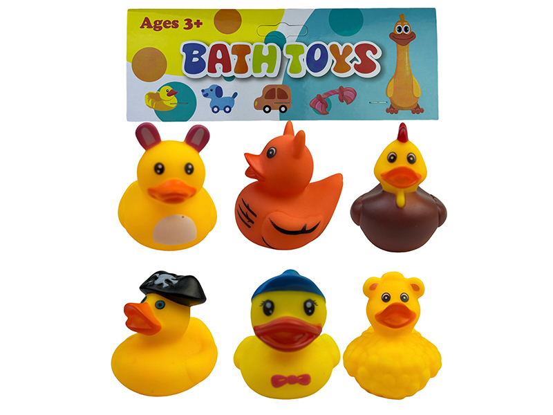 6PCS Vinyl Duck