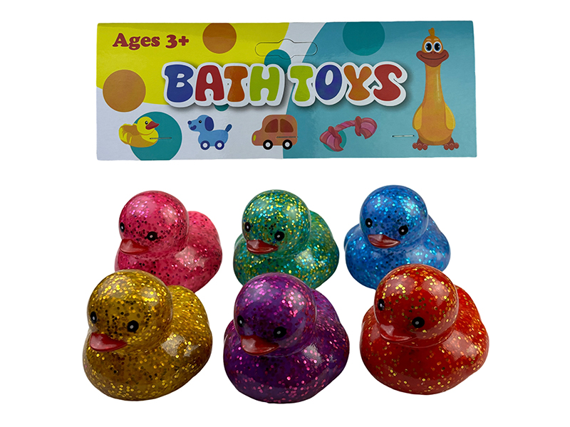 6PCS Vinyl Golden Pink Colored Duck