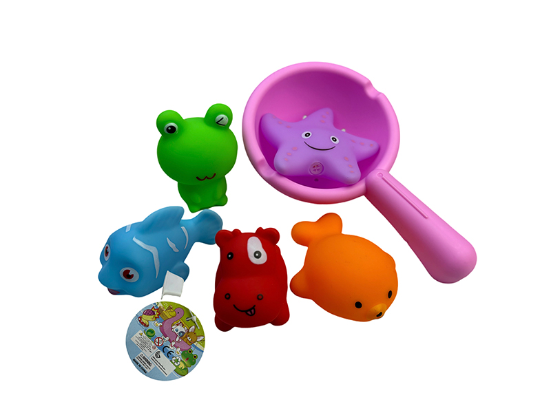 5PCS Vinyl Animal+ Fish Scoop Net
