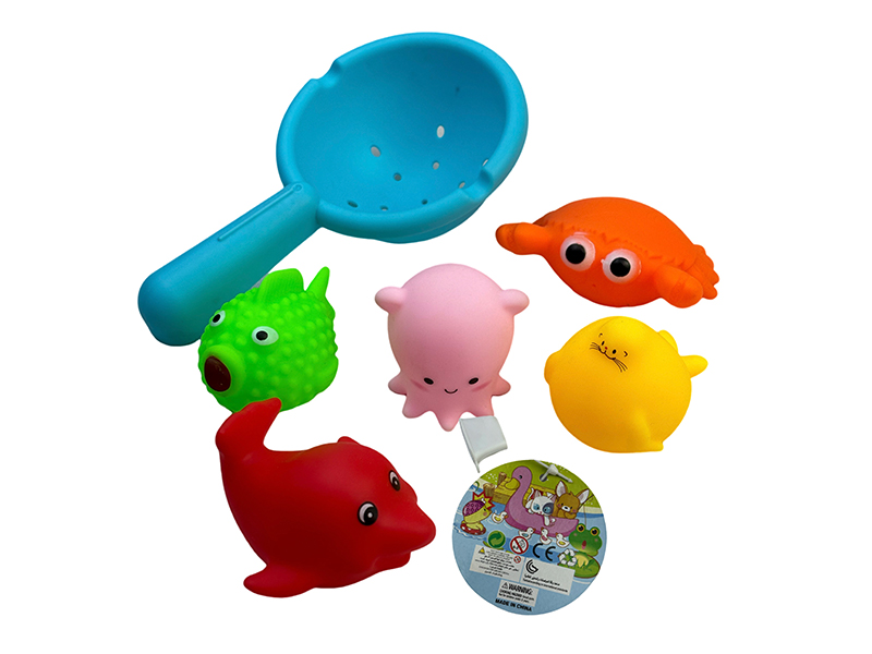 5PCS Vinyl Animal+ Fish Scoop Net