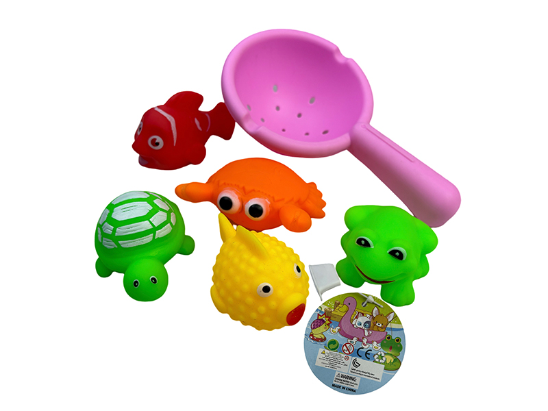5PCS Vinyl Animal+ Fish Scoop Net