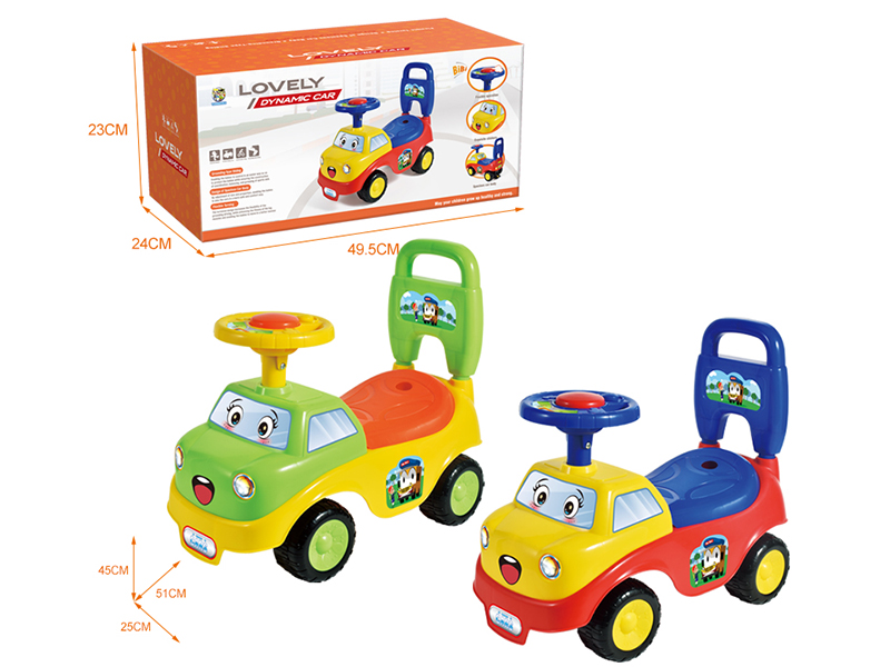 Cartoon Ride On Car(Steering Wheel With BB Whistle)