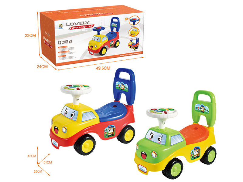 Cartoon Ride On Car(Steering Wheel With Music)