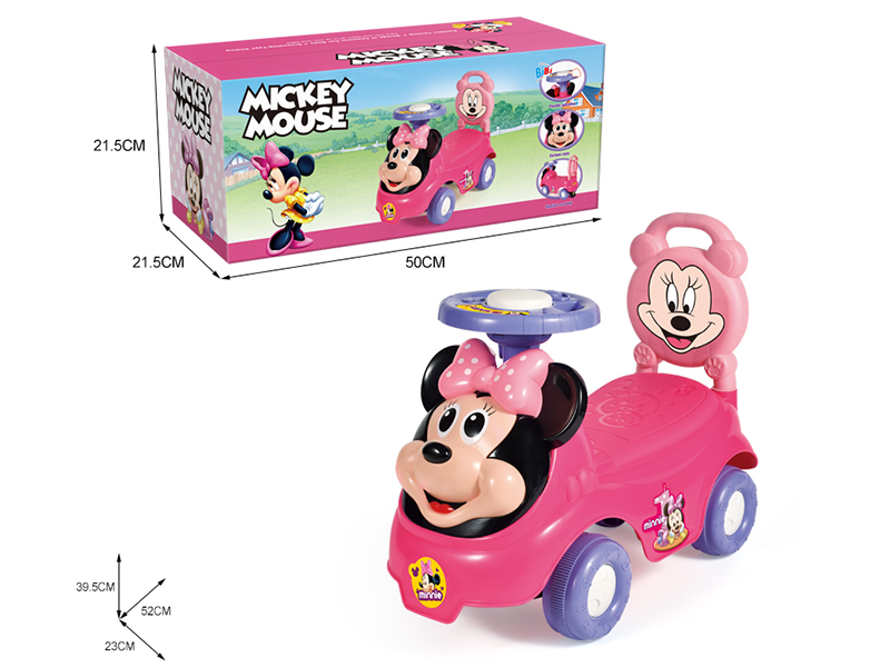 Minnie Cartoon Ride On Car(Steering Wheel With BB Whistle)