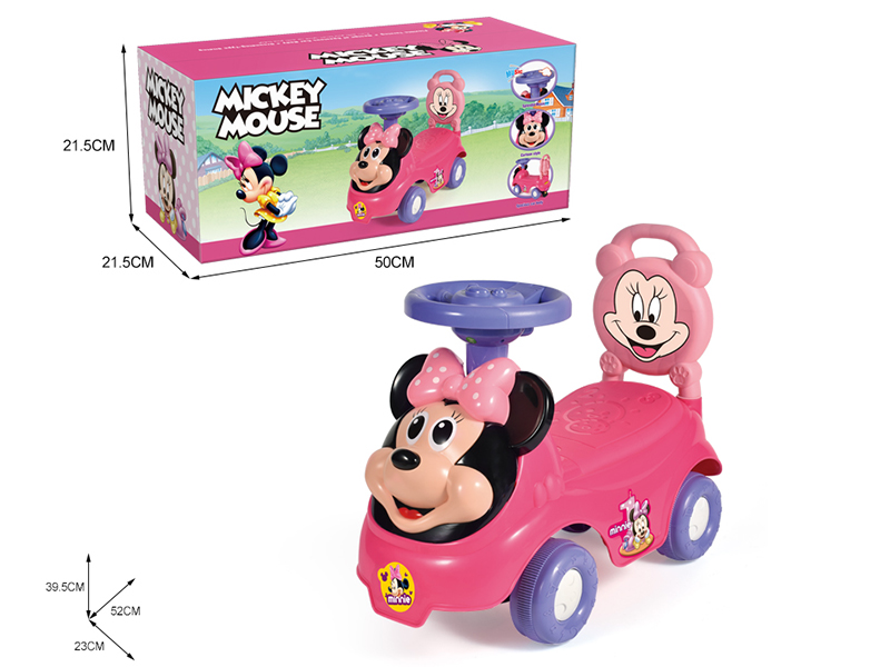 Minnie Cartoon Ride On Car(Steering Wheel With Music)