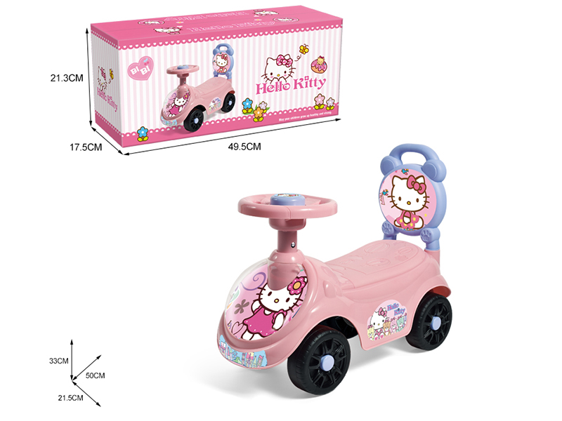 Hello Kitty Cartoon Ride On Car(Steering Wheel With BB Whistle)