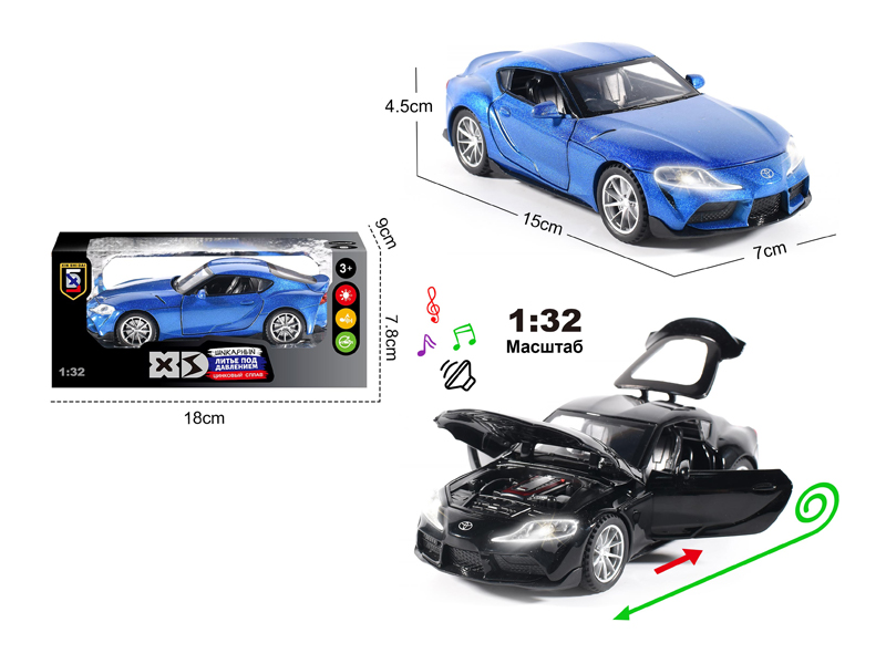 1:32 Alloy Toyota Bull Demon King Car With Light And Sound