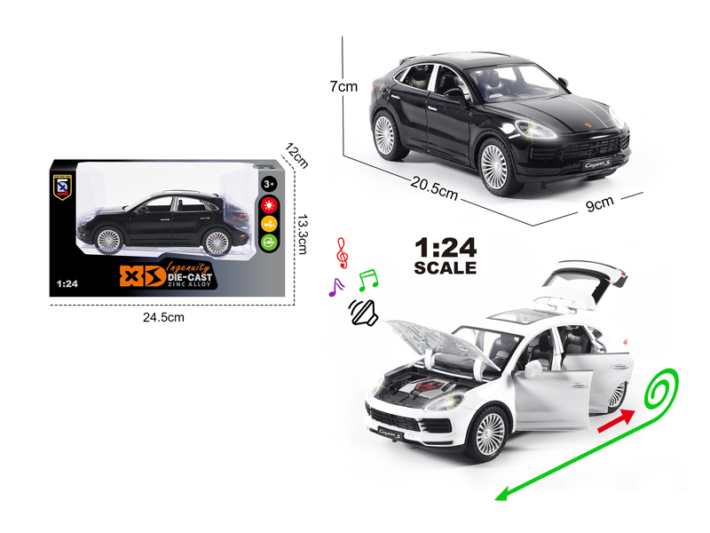1:24 Alloy Porsche Cayenne Model With Light And Sound