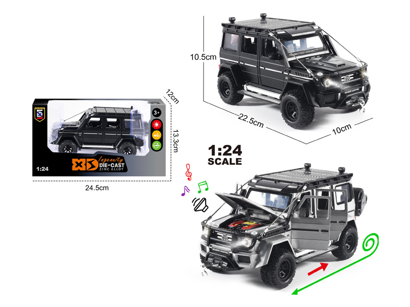 1:24 Alloy Mercedes Benz G550 With Light And Sound - Adventure Edition