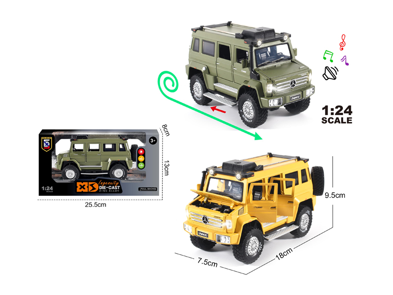 1:24 Alloy Unimog Car With Light And Sound