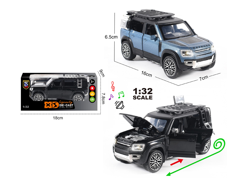 1:32 Alloy Defender 110- Off Road Vehicle With Light And Sound