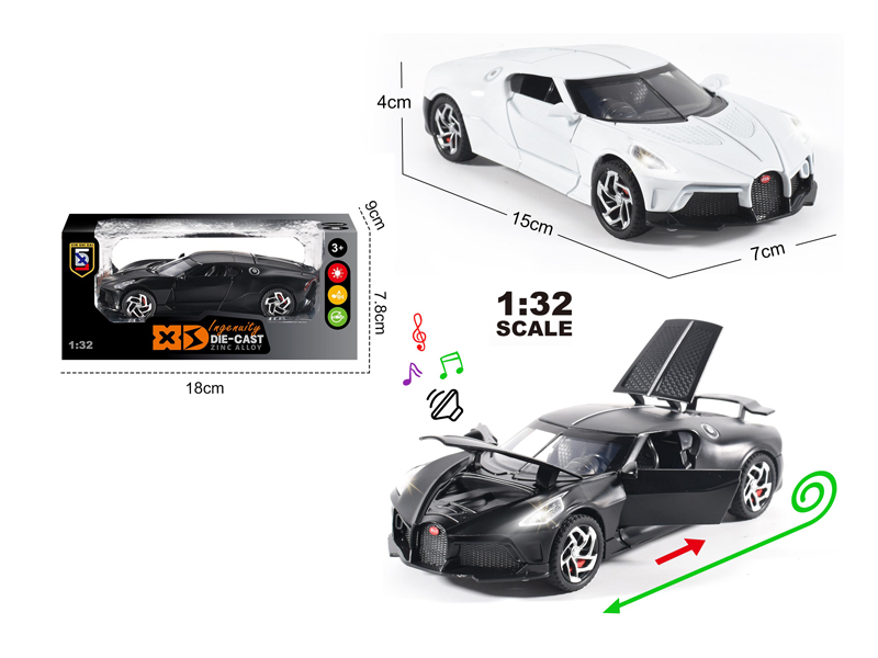 1:32 Alloy Bugatti Car With Light And Sound