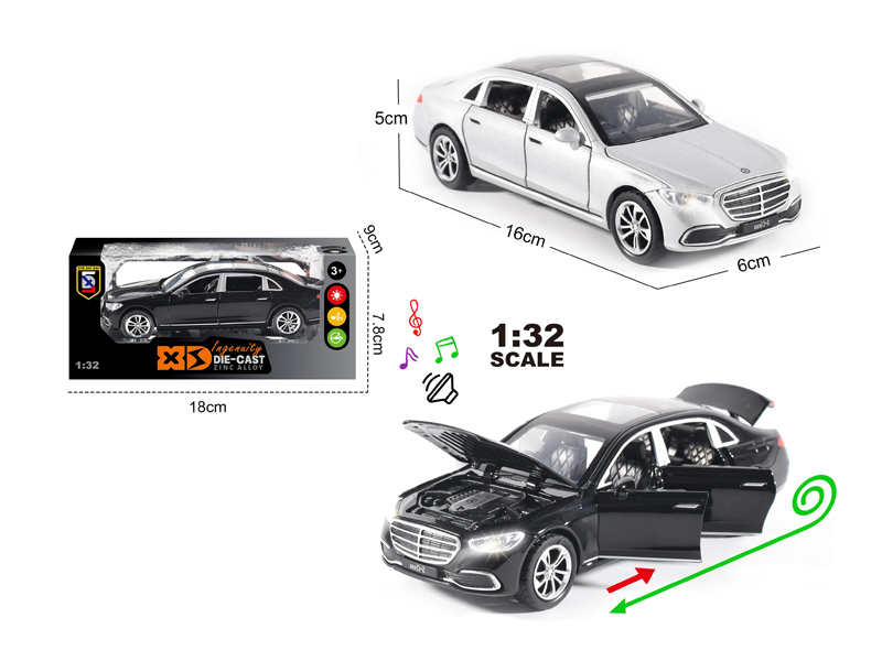 1:32 Alloy Mercedes Benz S400L With Light And Sound