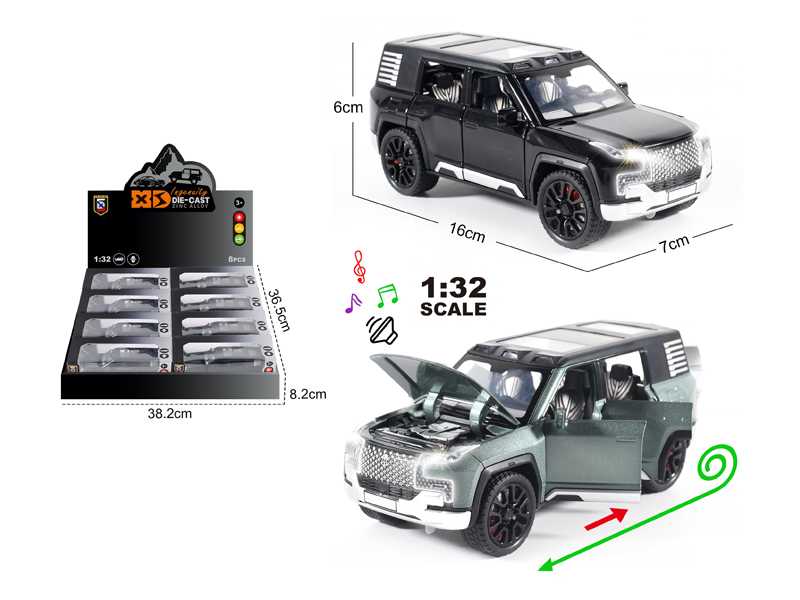 1:32 Alloy BYD U8 Car With Light And Sound 8PCS
