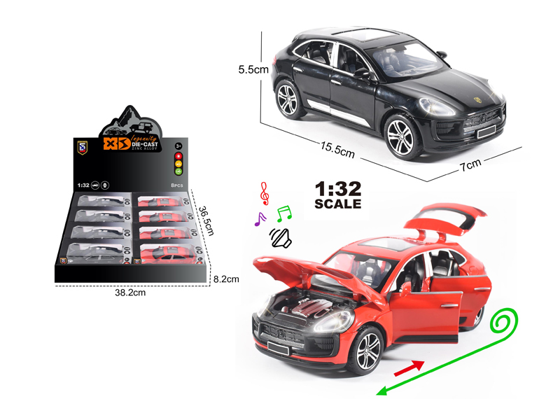 1:32 Alloy Porsche Macan With Light And Sound 8PCS