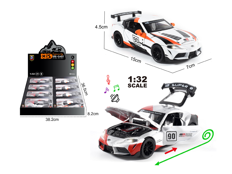 1:32 Alloy Toyota Bull Demon King Track Edition With Light And Sound 8PCS