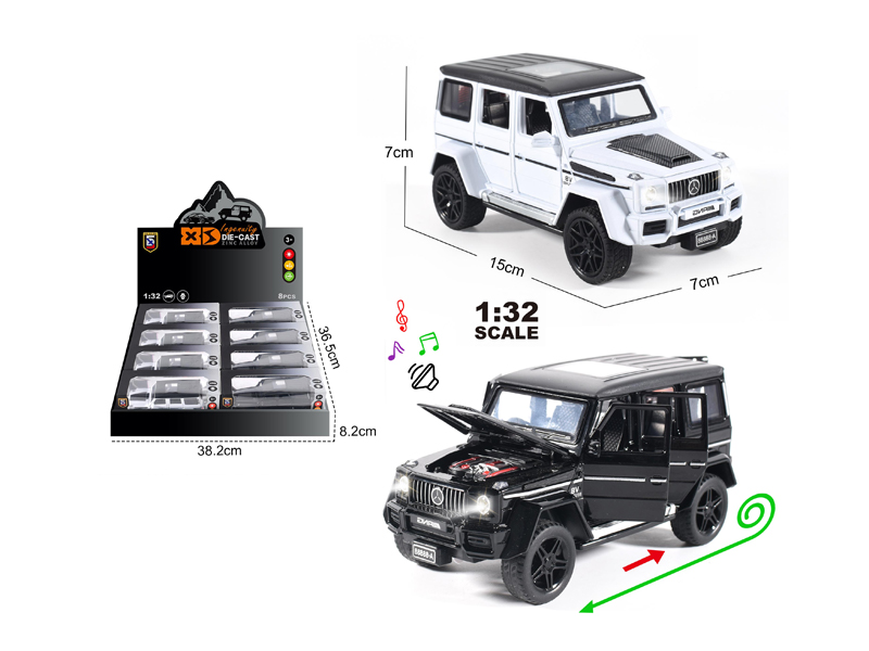 1:32 Alloy Mercedes Benz G63 With Light And Sound 8PCS