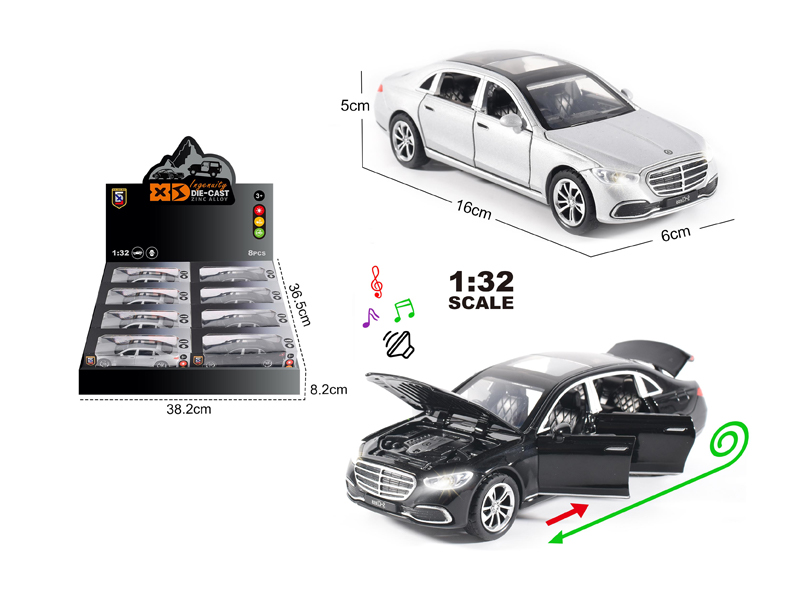 1:32 Alloy Mercedes Benz S400L With Light And Sound 8PCS